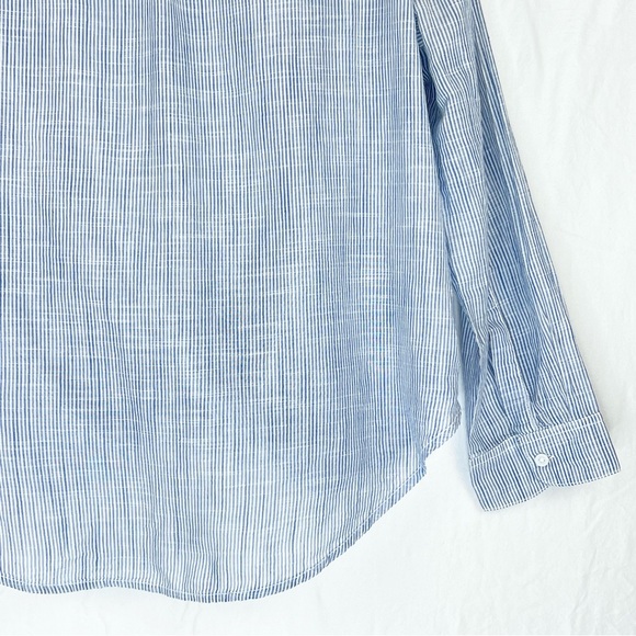 BeachLunchLounge Blue Striped Wrap Top Sz XL - Picture 8 of 11